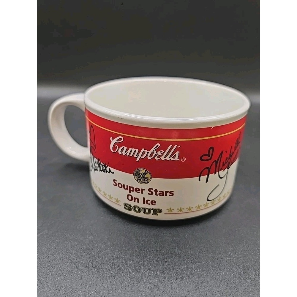 Vintage Campbell's Soup Mug Cup Souper Stars - Lipinski, Kwan, & Bobek Autograph